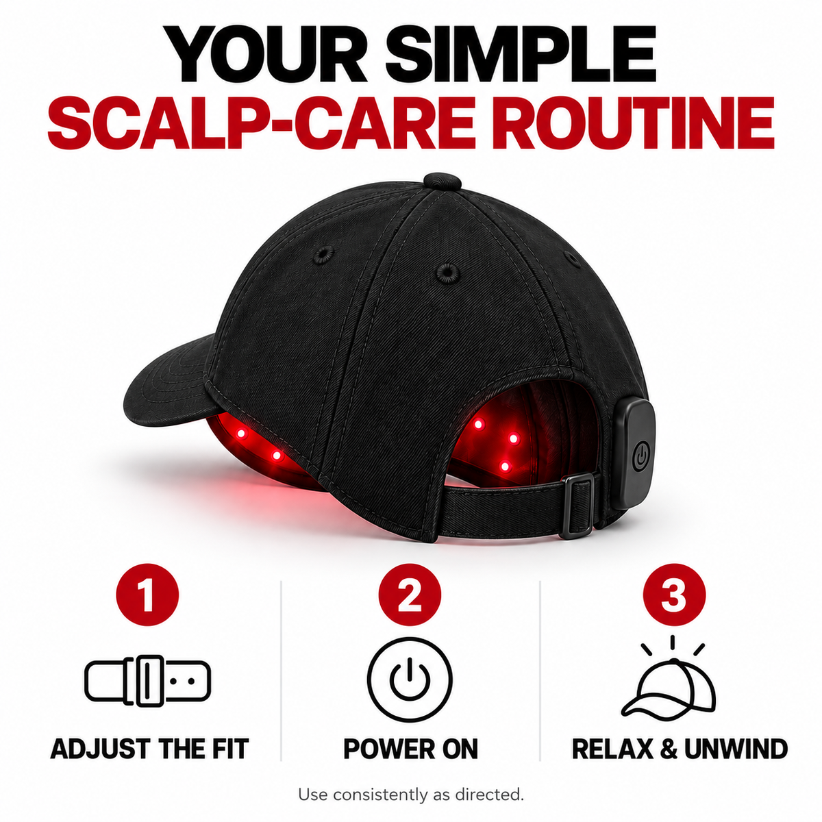 Dual-Wavelength Red Light Scalp Therapy