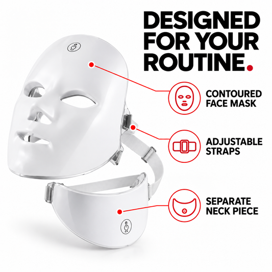 7-Color LED Face & Neck Light Therapy Mask