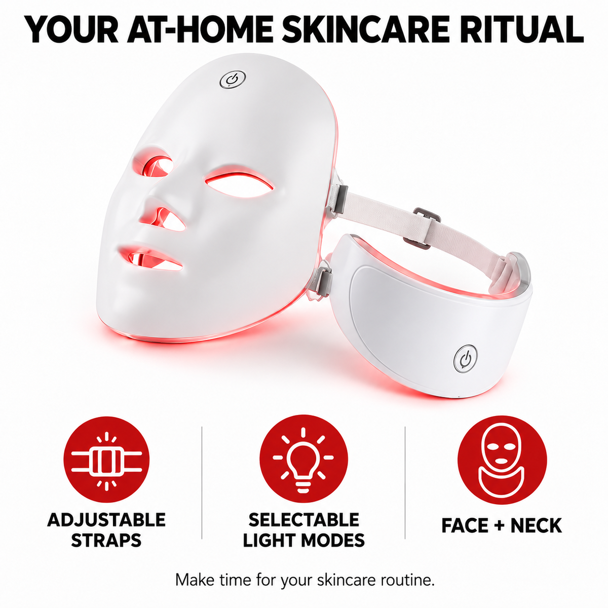 7-Color LED Face & Neck Light Therapy Mask