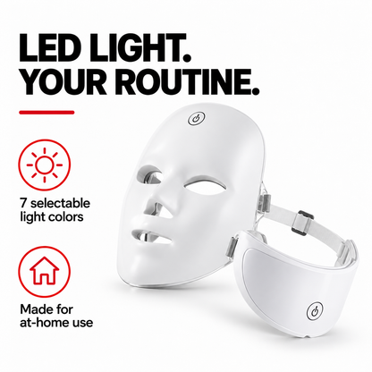 7-Color LED Face & Neck Light Therapy Mask