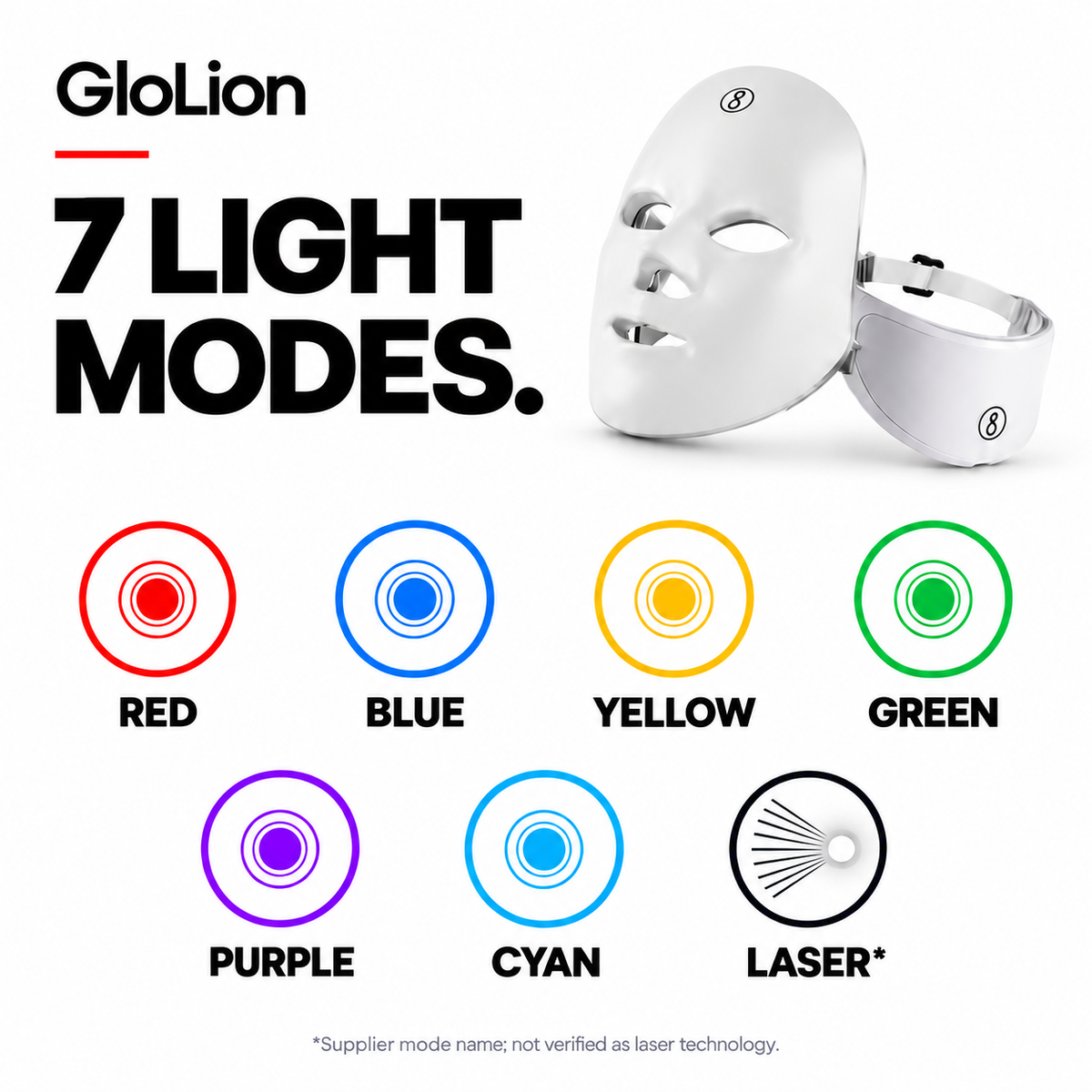 7-Color LED Face & Neck Light Therapy Mask